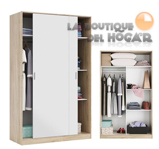 Armario de 2 puertas correderas 120 cm Modelo Noon