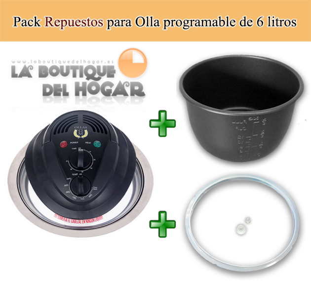 Tapa de Convección halógena 6L + Cubeta de Teflón Daikin + 3 Aros silicona
