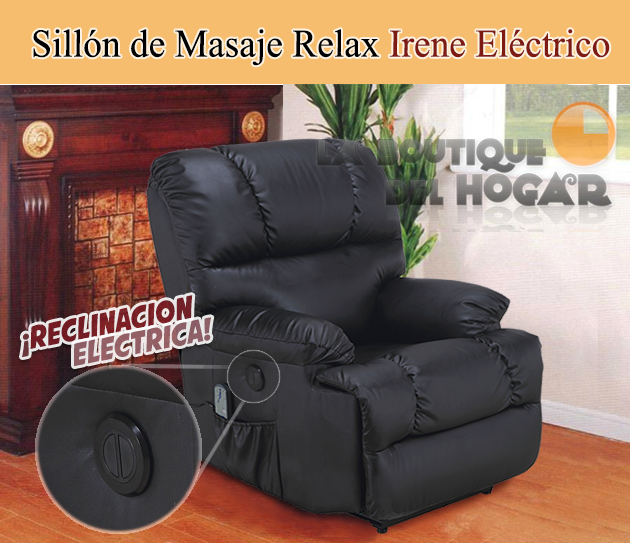 Sillón de Masaje Relax modelo Irene electrico con reclinacion automática