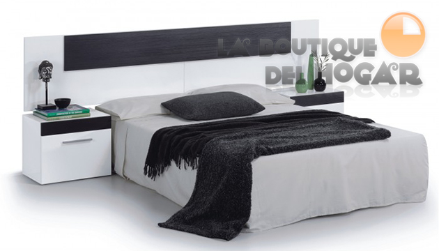 Dormitorio de matrimonio Serenity - Conjunto Cabezal + 2 mesitas