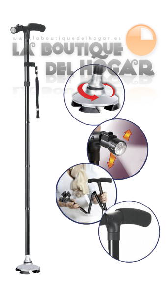 Base pivotante y anti-deslizante del baston