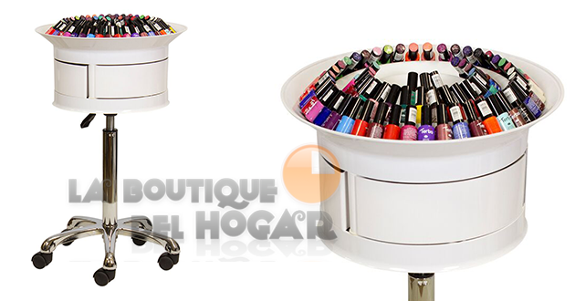 Carrito Mostrador de Manicura y Pedicura Modelo Adela color Blanco