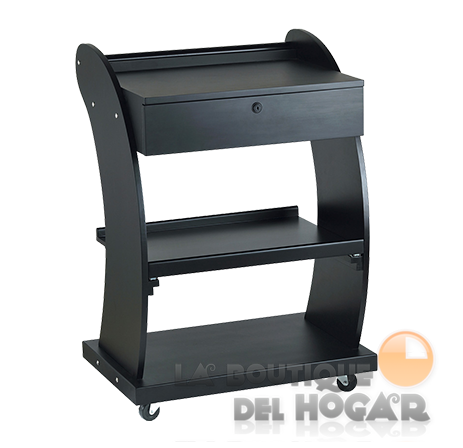 Carrito auxiliar de madera de diseño con 3 estantes Support Modelo 1018A