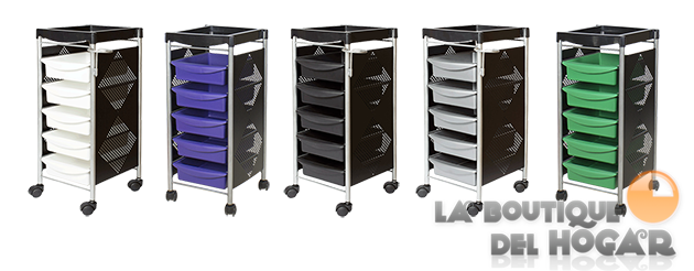 Carrito de peluquería con 5 cajones Basic Modelo PT01-1