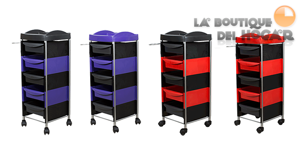 Carrito de peluquería con 5 cajones Next Modelo PT04