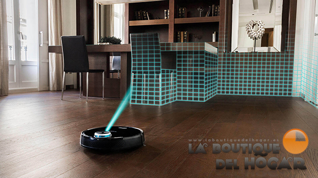 Robot Aspirador Inteligente con Mapeo Láser interactivo, Wifi y APP Conga Serie 3090