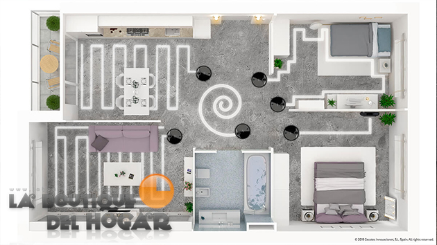 Robot Aspirador Inteligente con Mapeo Láser interactivo y sistema RoomPlan Conga 3490 Elite