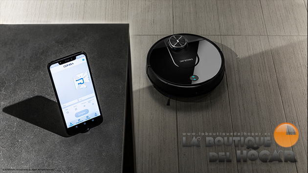 Robot Aspirador Inteligente con Mapeo Láser interactivo y sistema RoomPlan Conga 3490 Elite