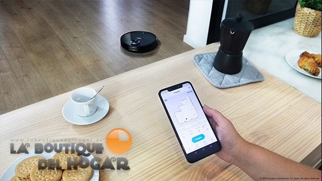 Robot Aspirador Inteligente con App Móvil y Tanque Mixto Conga 3690 Absolute