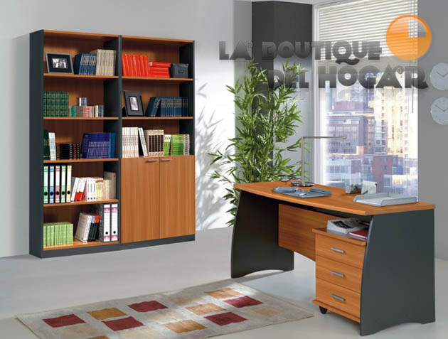 Estantería Alta de oficina con puertas y estantes Modelo Enzo