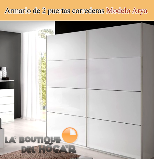 Armario de 2 puertas correderas Modelo Arya