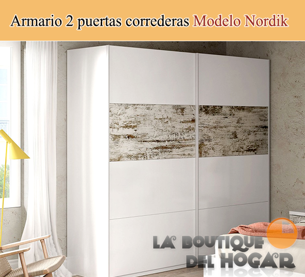 Armario de 2 puertas correderas Modelo Nordik