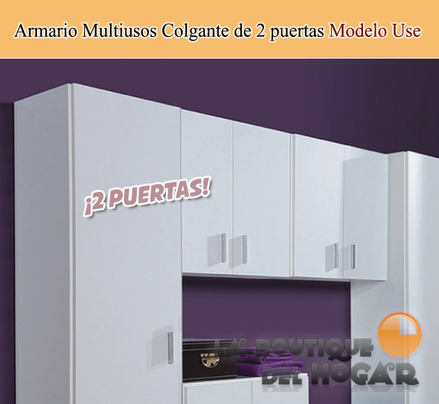 Armario Multiusos para colgar de 2 puertas Modelo Use - Color Blanco
