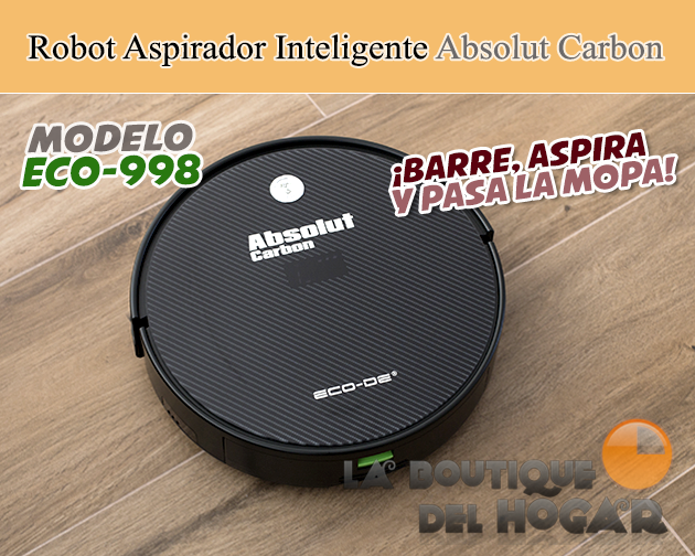 Robot aspirador inteligente Absolut Carbon ECO-998