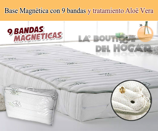Base Magnética con 9 bandas, tratamiento Aloë Vera e hilo de plata