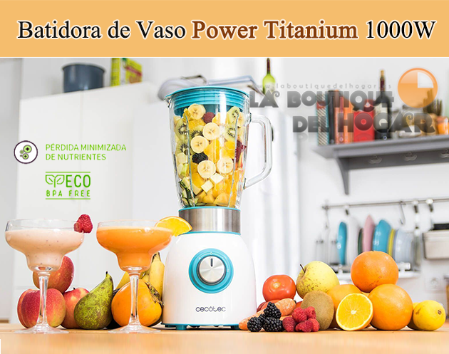 Batidora de Vaso Power Titanium 1000W