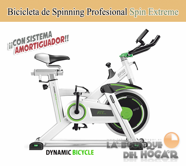 Bicicleta de Spinning Profesional Cecotec Spin Extreme con Sistema Amortiguador