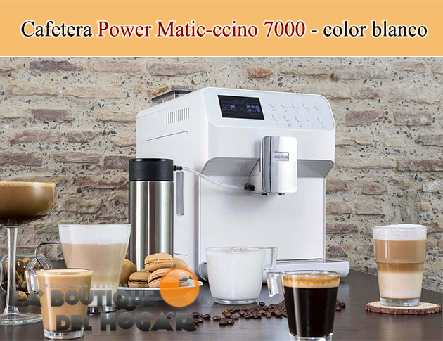 Cafetera Cecotec Power Matic-ccino 7000 de 19 Bares con depósito de leche