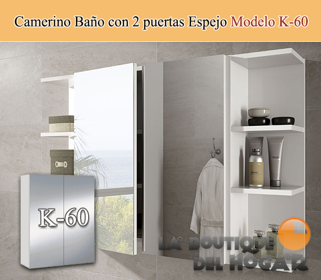 Armario Camerino de Baño con 2 puertas Espejo Modelo K-60
