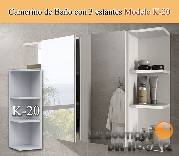 Armario Camerino de Baño con 3 estantes Modelo K-20
