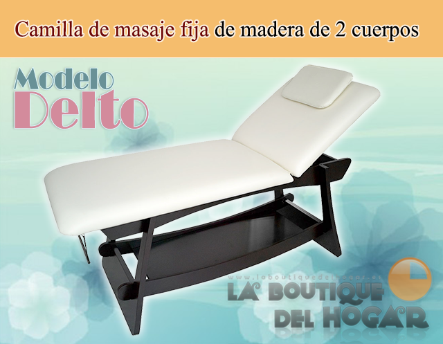 Camilla de masaje fija de 2 cuerpos de madera Delto Modelo WK-S002