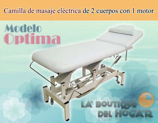 Camilla de masaje eléctrica de 2 cuerpos con 1 motor y agujero facial Modelo Óptima