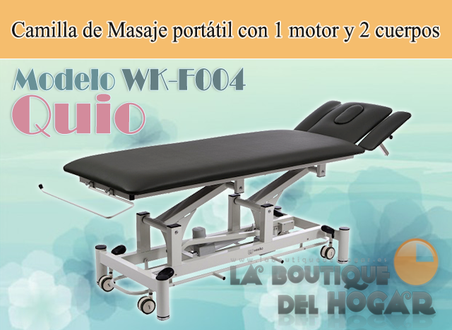 Camilla de masaje eléctrica de 2 cuerpos con agujero facial Quio Modelo WK-F004