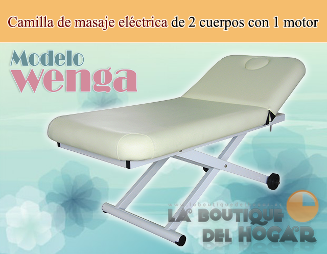 Camilla de masaje eléctrica de 2 cuerpos con 1 motor y agujero facial Modelo Wenga