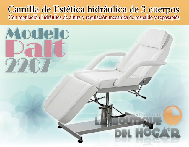 Camilla de Estética hidráulica de 3 cuerpos con agujero facial Modelo Palt 2207
