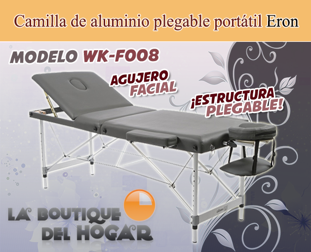 Camilla de aluminio plegable portátil de 2 cuerpos Eron Modelo WK-F008