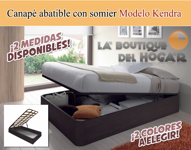 Canapé abatible con somier Modelo Kendra