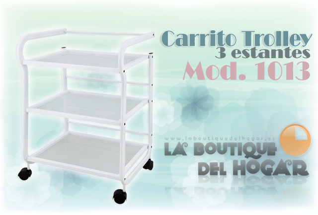 Carrito de belleza Trolley con 3 estantes Modelo 1013