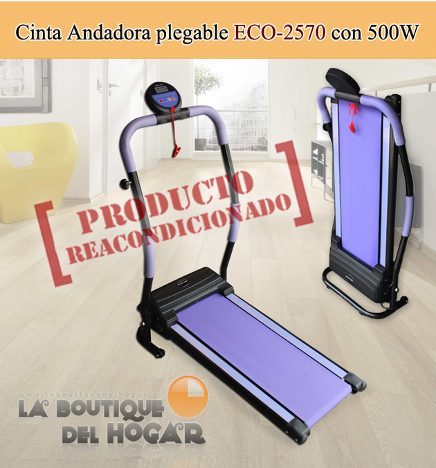 Cinta Andadora plegable ECO-2570 con 500W de potencia y pantalla LCD - REACONDICIONADA