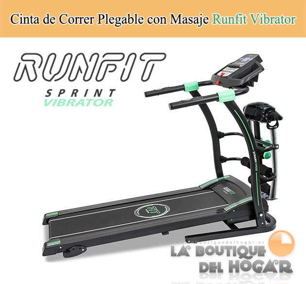 Cinta de Correr Plegable Modelo Runfit Sprint Vibrator con Cinturón de Masaje