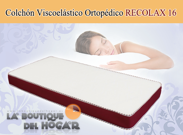 Colchón Viscoelástico Ortopédico RECOLAX 16