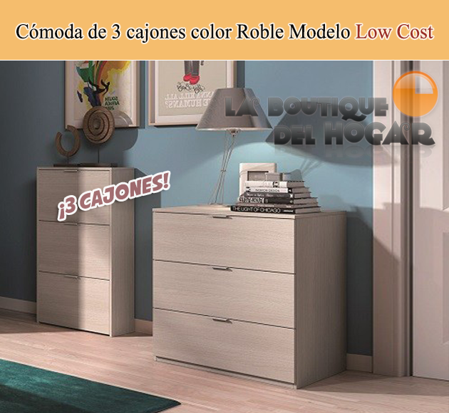 Cómoda de 3 cajones Modelo Low Cost