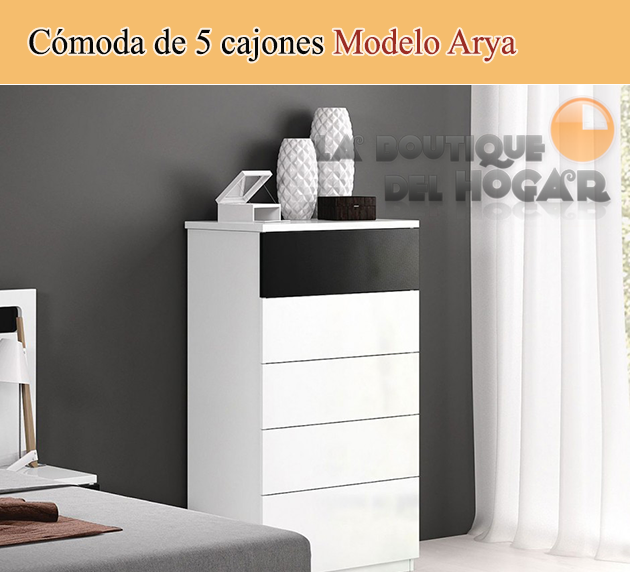 Cómoda de 5 cajones Modelo Arya