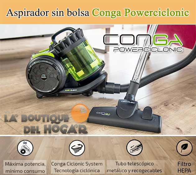 Aspirador sin bolsa Conga Powerciclonic