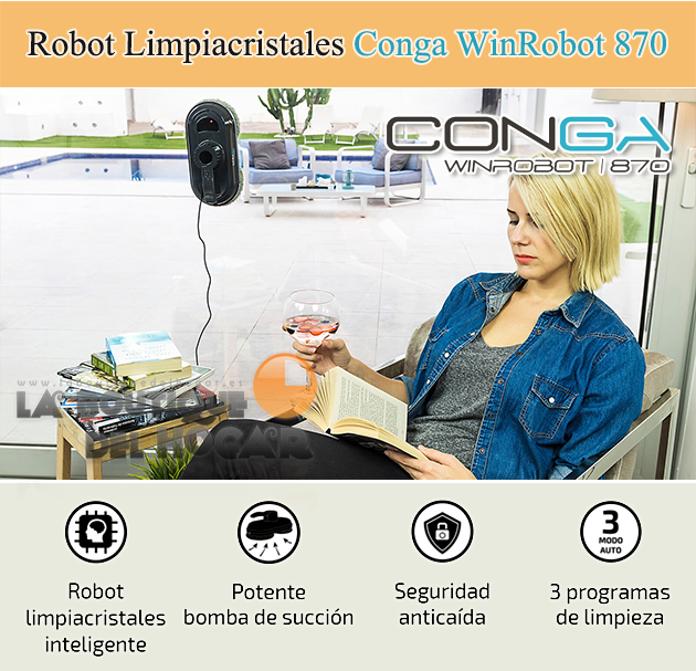 Robot limpiacristales Inteligente Conga WinRobot 870