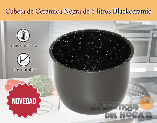 Cubeta Blackceramic de Cerámica Negra - Repuesto para ollas programable de 6 litros