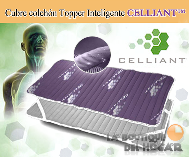 Cubre colchón Topper Inteligente Revitalizador con Tecnología CELLIANT