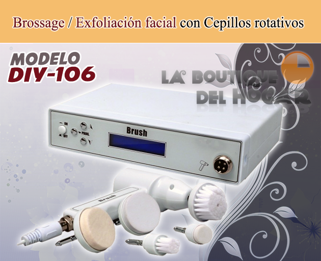 Aparato de Exfoliación / Brossage facial con Cepillos rotativos DIY-106