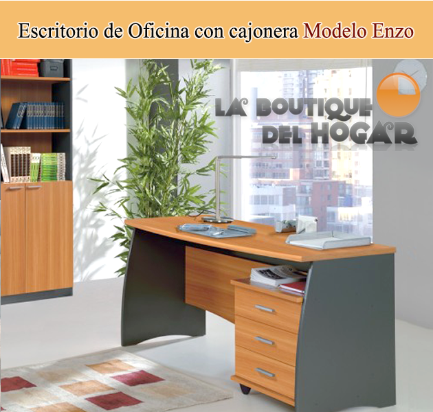 Escritorio de oficina con cajonera Modelo Enzo