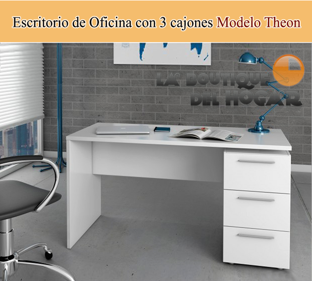 Escritorio de oficina con 3 cajones Modelo Theon