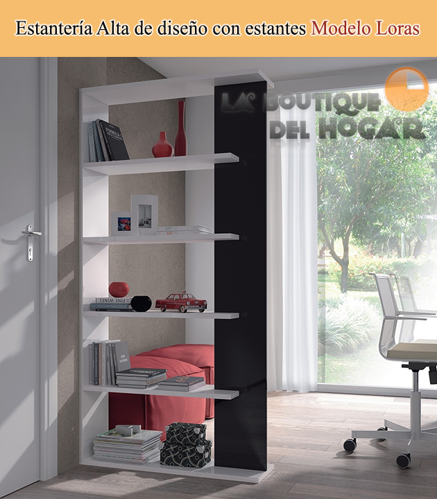 Estantería Alta de diseño con estantes Modelo Loras