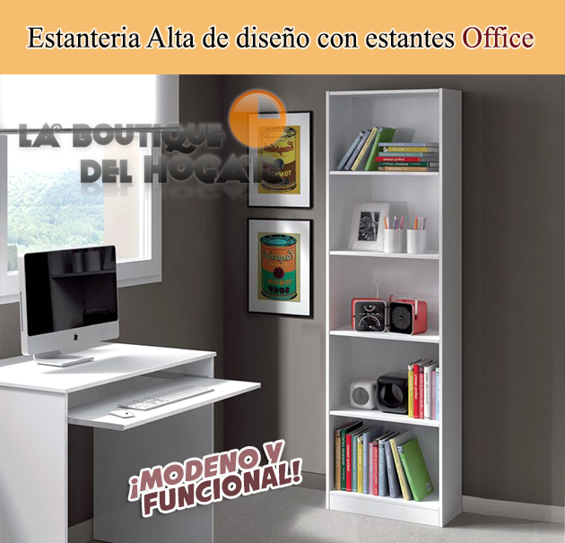 Estantería Alta de diseño con estantes Modelo Office