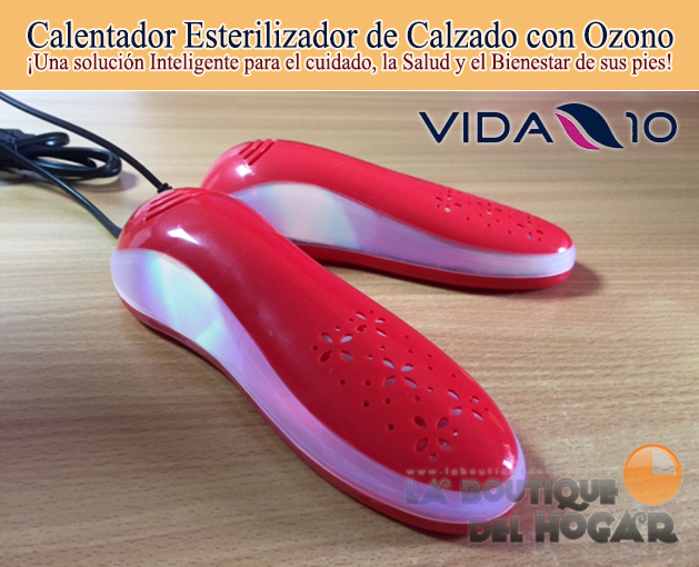 Calentador Esterilizador de Calzado con Ozono Vida 10