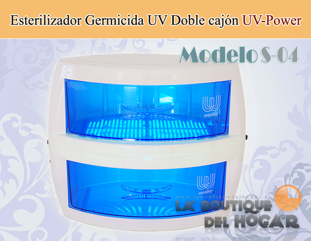 Esterilizador Germicida de Luz Ultravioleta con doble cajón UV-Power Modelo S-04