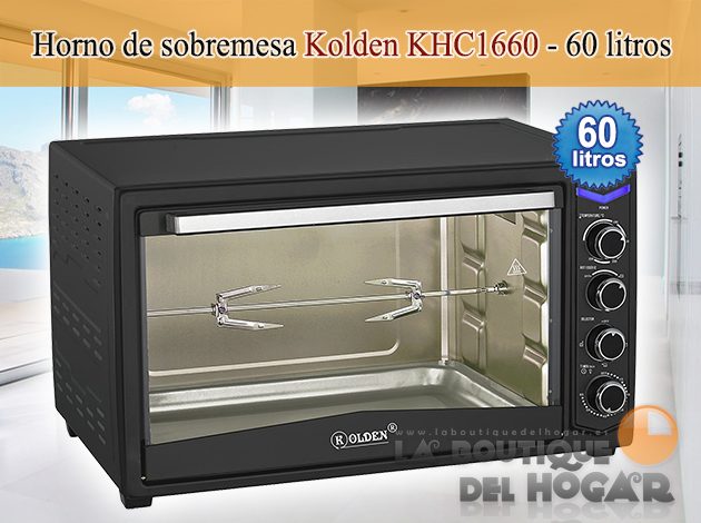 Horno eléctrico de sobremesa Kolden Modelo KHC1660 - 60 litros