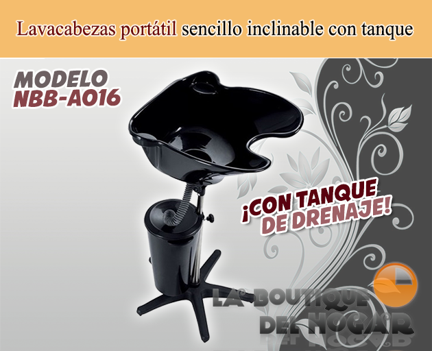 Lavacabezas sencillo de 1 seno con asiento tapizado Modelo L11
